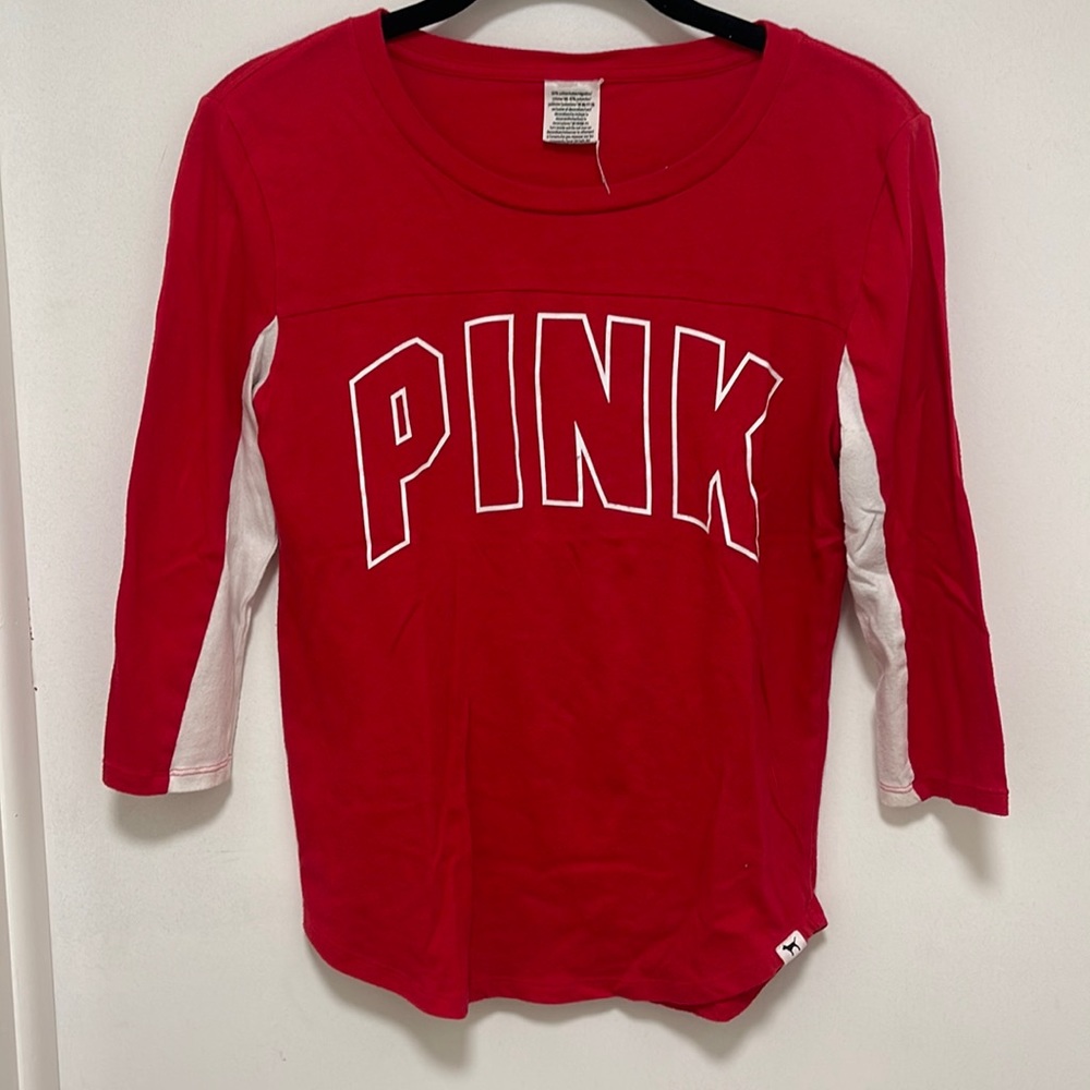 Victoria Secrets Pink baseball shirt size XS